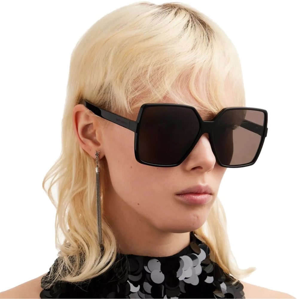 Saint Laurent Black Oversized Sunglasses